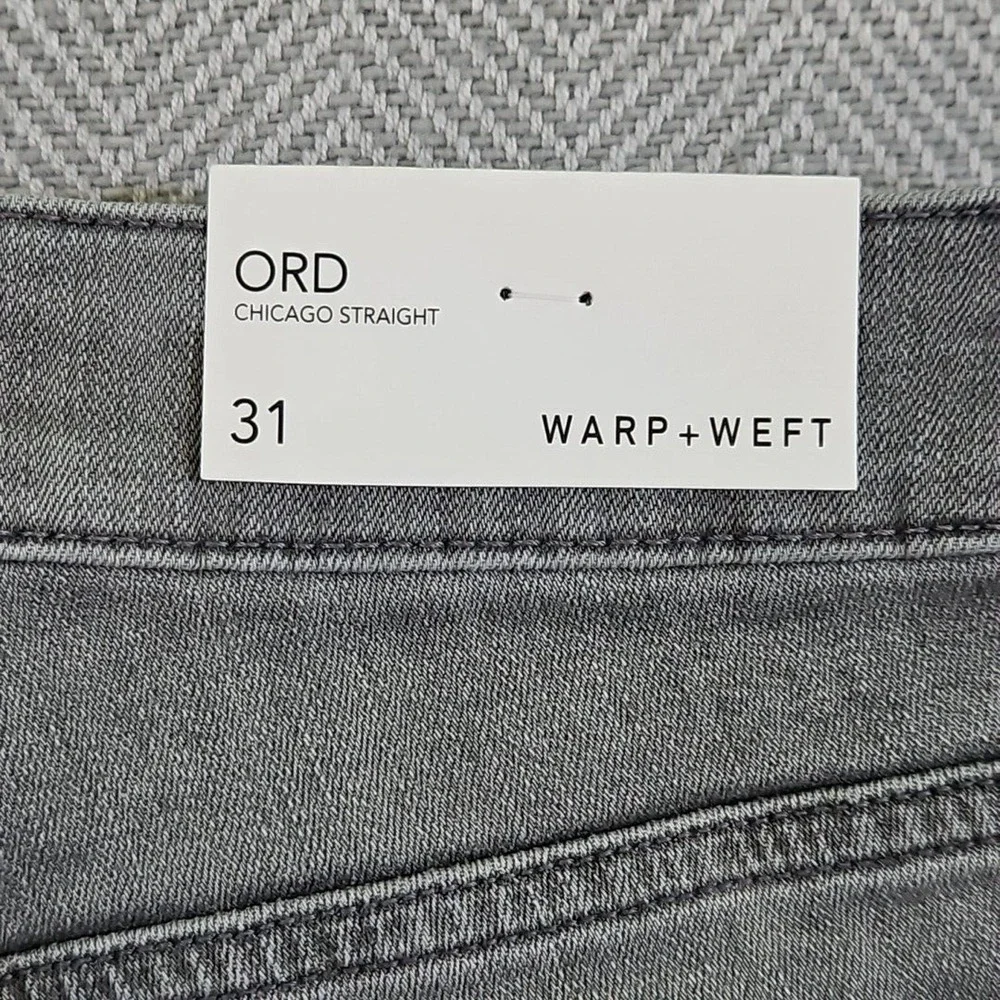 Warp + Weft Ord Jeans Men's W31 L32‎ Chicago Straight Smoke Gray Quiet Luxury